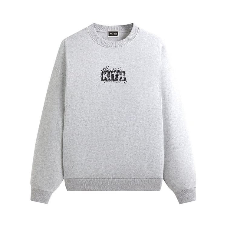 Kith x Batman Bats Vintage Nelson Crewneck Light Heather Grey