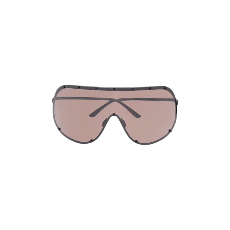 Rick Owens Shield Sunglasses Black/Brown