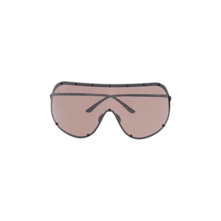 Rick Owens Shield Sunglasses Black/Brown