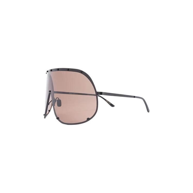 Rick Owens Shield Sunglasses Black/Brown