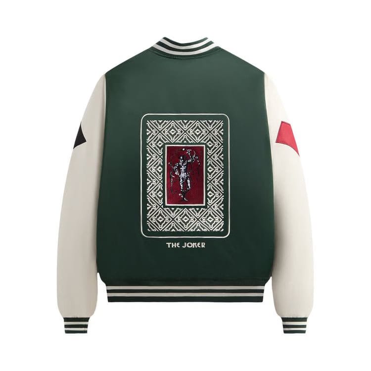 Kith x Batman Joker Satin Bomber Jacket Ivy Green