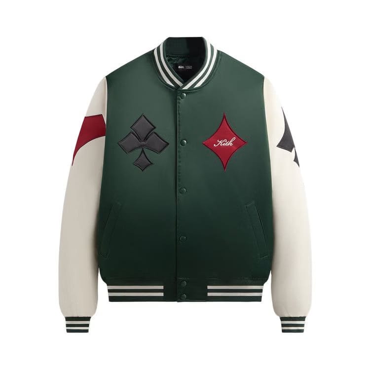 Kith x Batman Joker Satin Bomber Jacket Ivy Green