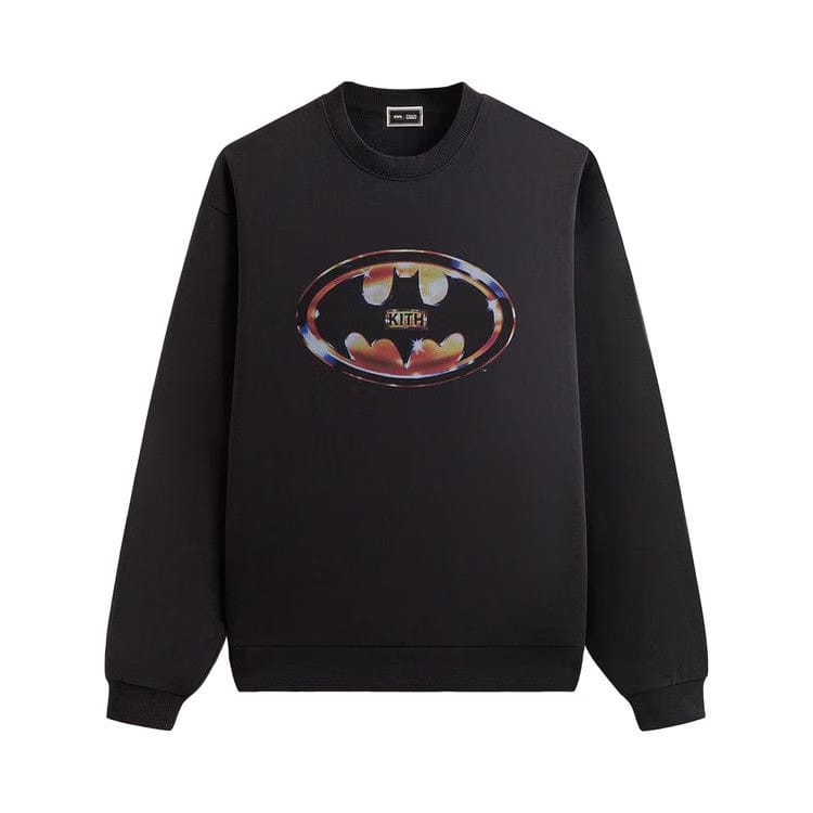 Kith x Batman Logo Vintage Nelson Crewneck Black