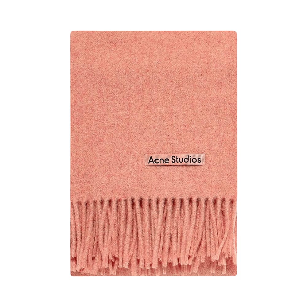 Acne Studios Wool Fringe Scarf Rose Melange
