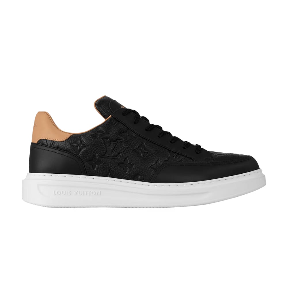 Louis Vuitton Beverly Hills Sneaker Black Brown Monogram Embossed