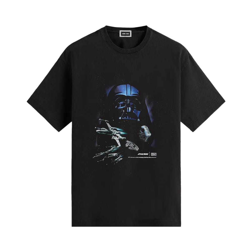 Kith x Star Wars Darth Vader Space Poster Vintage T-Shirt Black