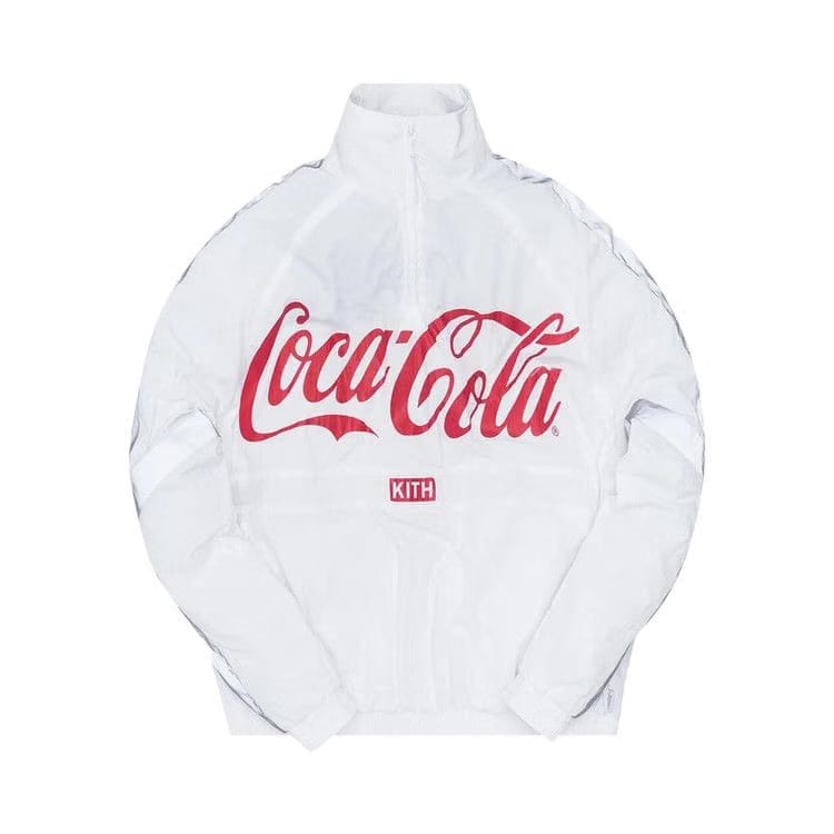 Kith x Coca-Cola Quarter Zip Nylon Windbreaker White