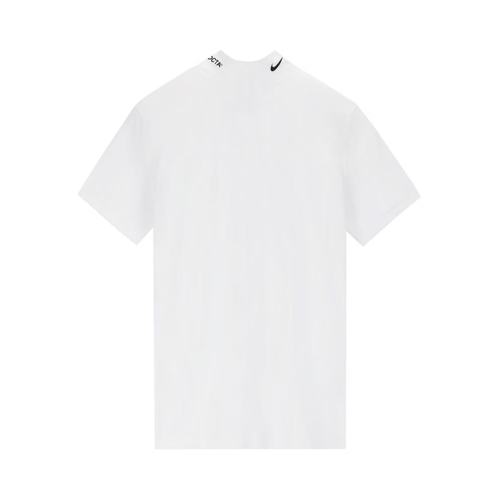 Nike NRG Nocta Mock Neck Shorts-Sleeve Top White