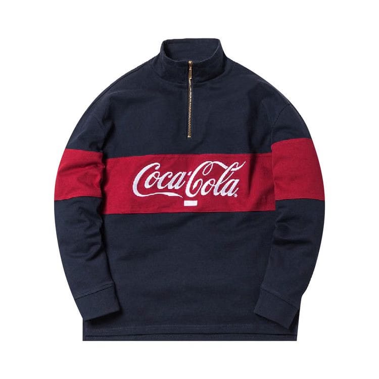 Kith x Coca-Cola Quarter Zip Rugby Navy
