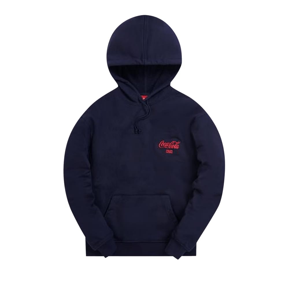 Kith x Coca-Cola Ribbon Logo Hoodie Navy