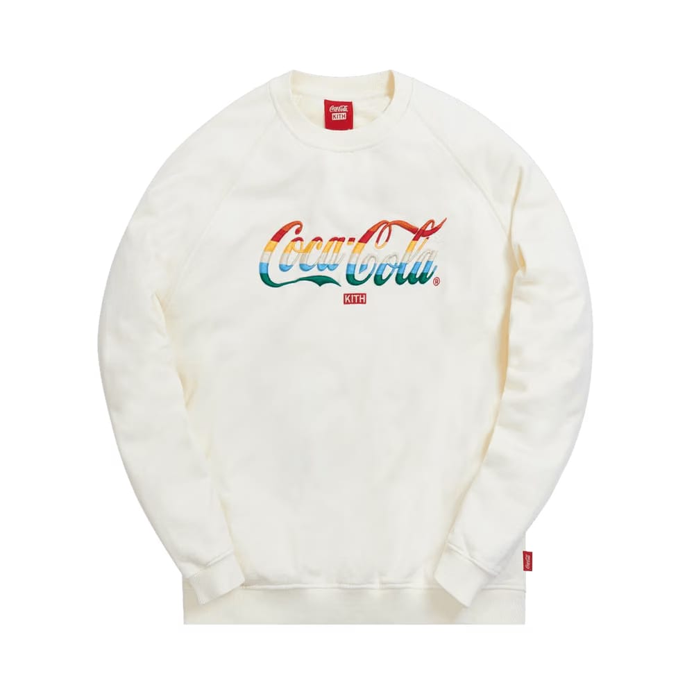 Kith x Coca-Cola Striped Crewneck Ivory