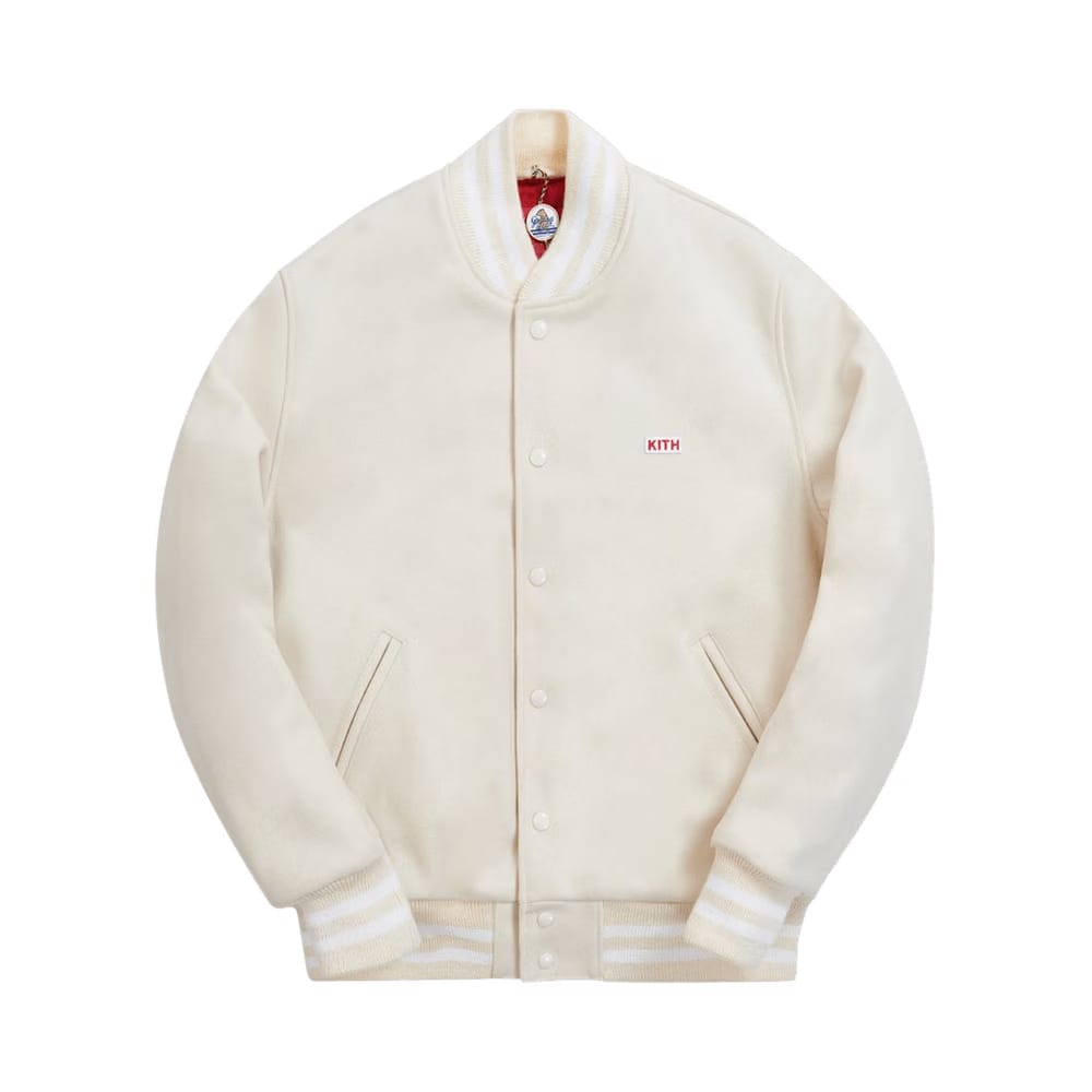 Kith x Coca-Cola x Golden Bear Varsity Bomber Natural