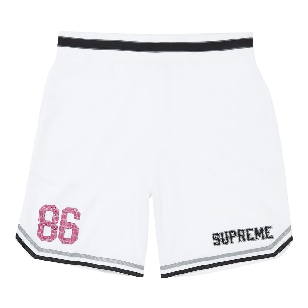Supreme Faux Croc Basketball Shorts White