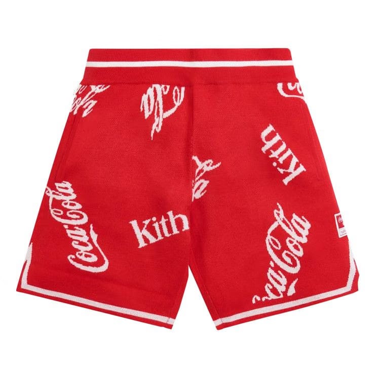 Kith x Coca-Cola x Mitchell & Ness Coke Logo Shorts Red