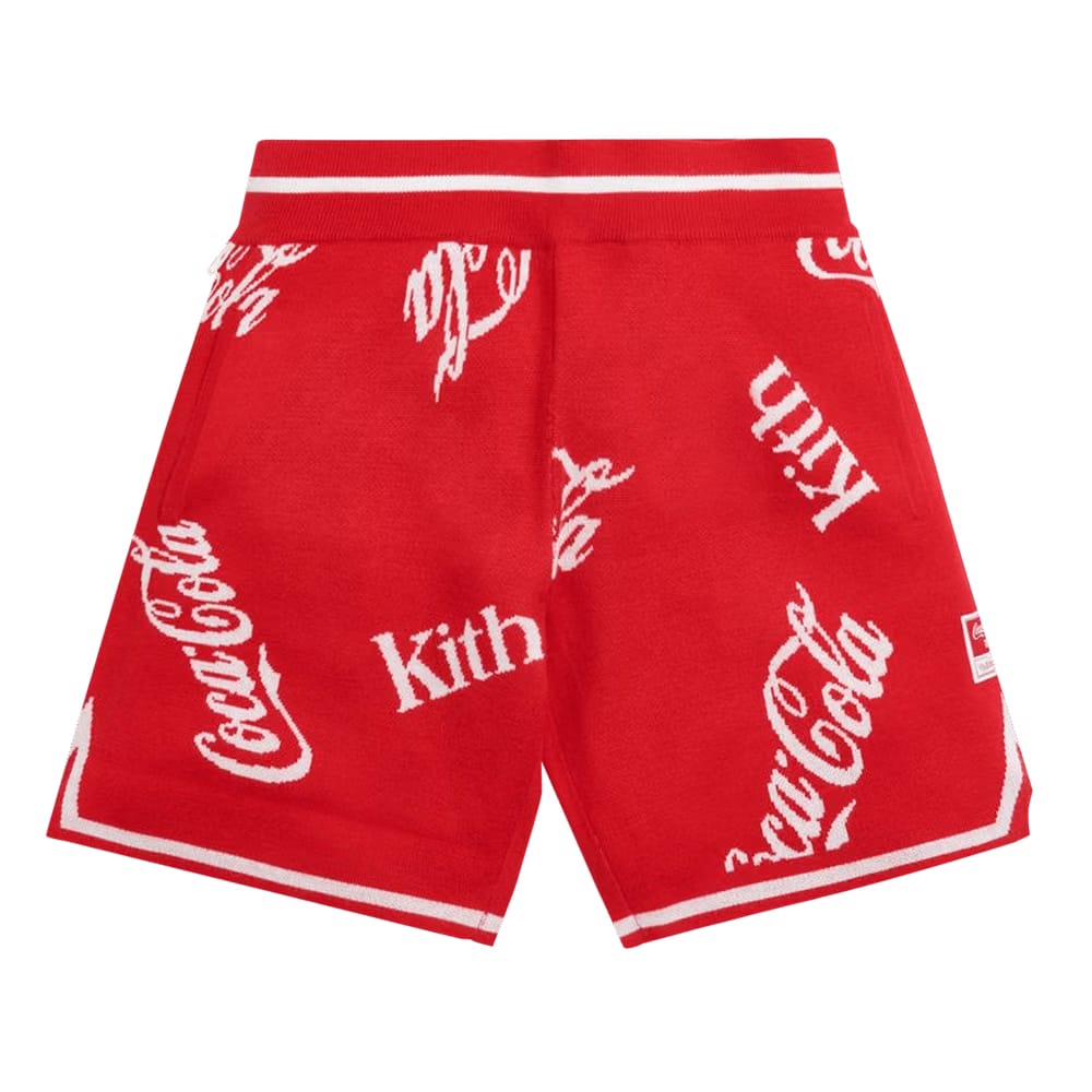 Kith x Coca-Cola x Mitchell & Ness Coke Logo Shorts Red