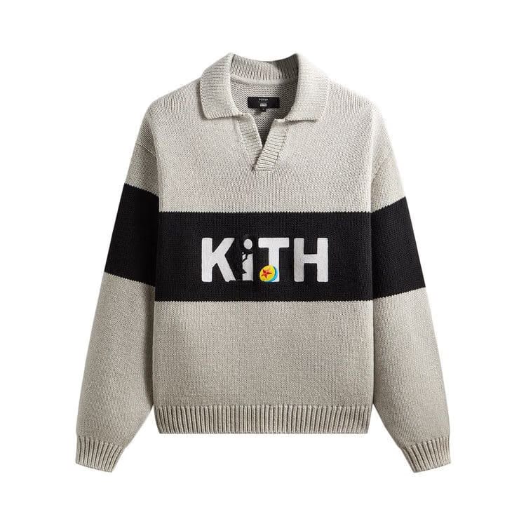 Kith x Disney For Pixar Nelson Rugby Sweater Light Heather Grey