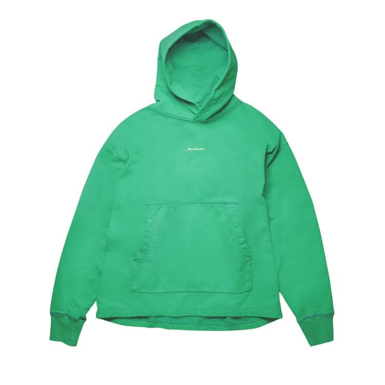 Acne Studios Logo Print Hoodie Bright Green