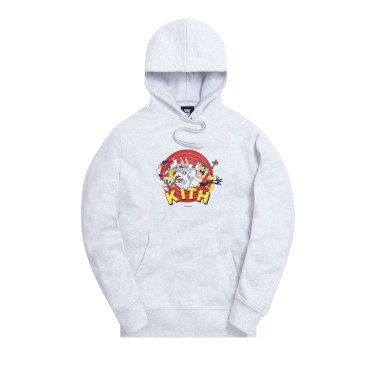 Kith x Looney Tunes That's All Folks Hoodie Heather Grey