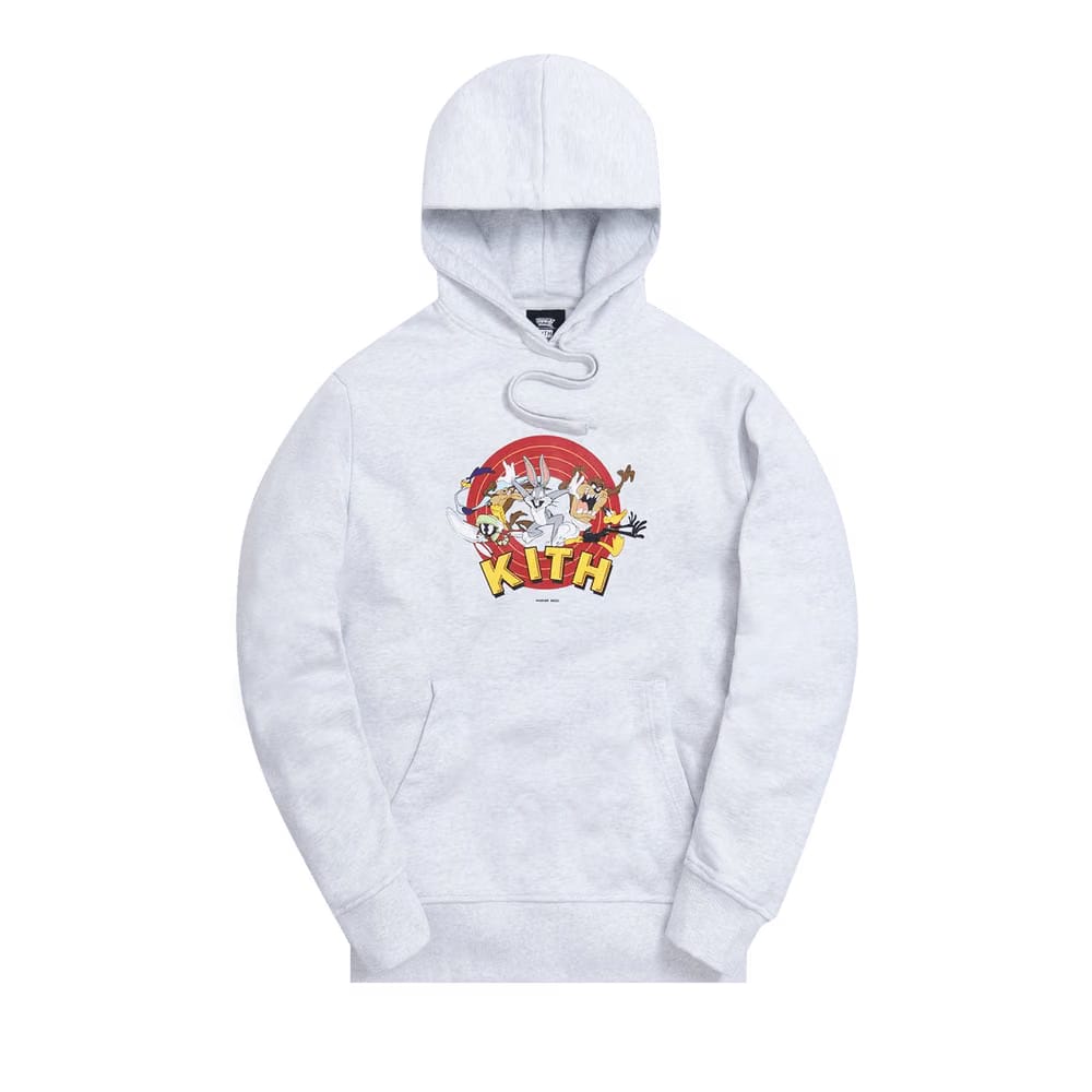 Kith x Looney Tunes That's All Folks Hoodie Heather Grey