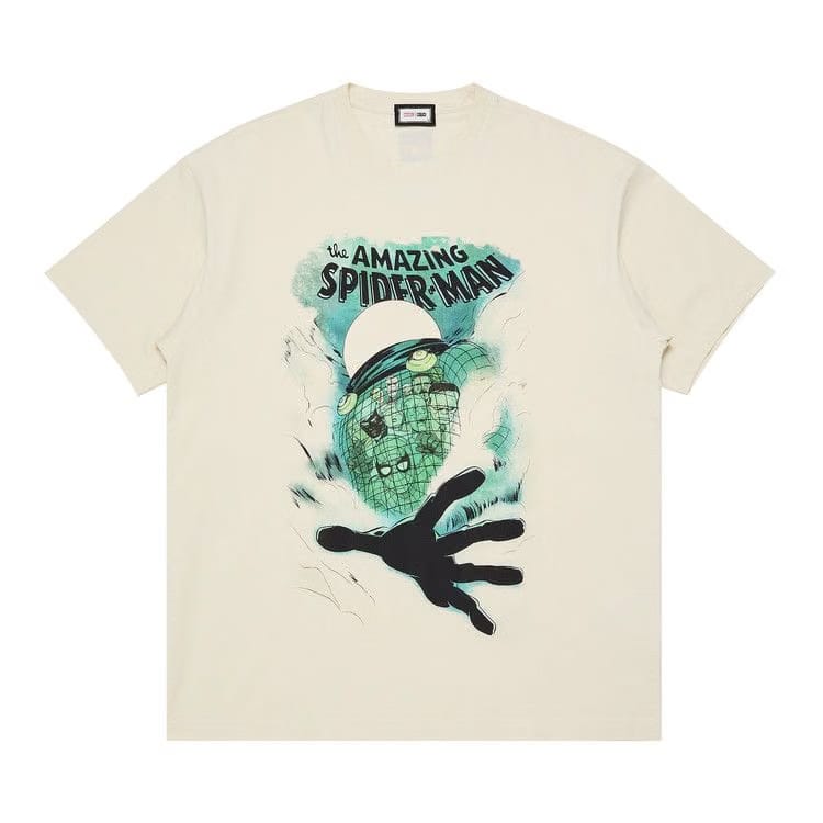 Kith x Marvel Mysterio Spiderman Vintage T-Shirt Sandrift