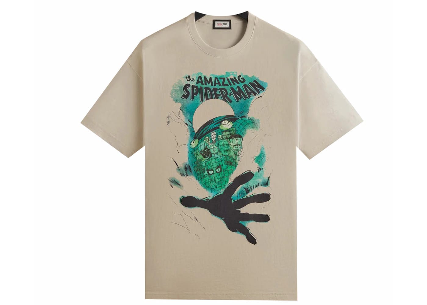 Kith x Marvel Mysterio Spiderman Vintage T-Shirt Sandrift