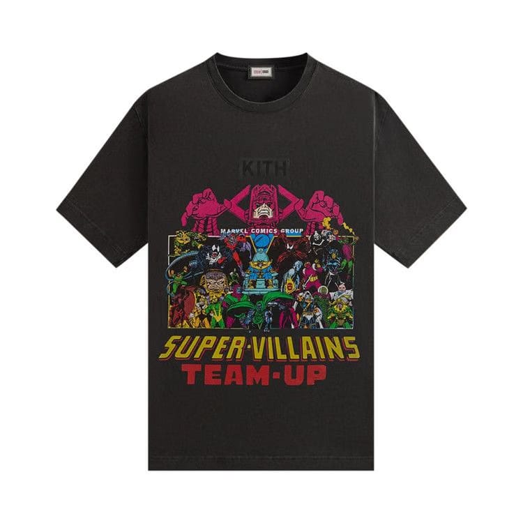 Kith x Marvel Team Up Vintage T-Shirt Black