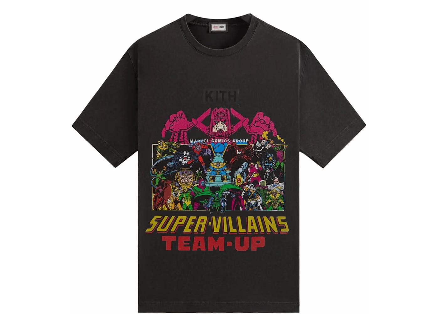 Kith x Marvel Team Up Vintage T-Shirt Black