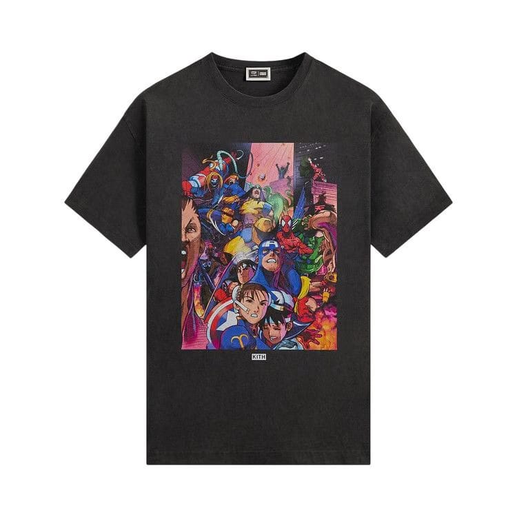 Kith x Marvel vs. Capcom Heroes Vs. Street Fighter Vintage T-Shirt Black