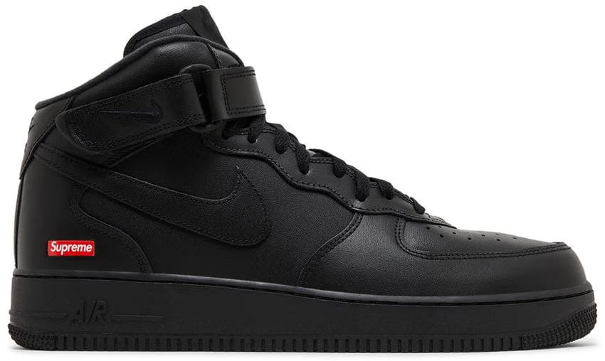 Supreme x Air Force 1 Mid Box Logo - Triple Black