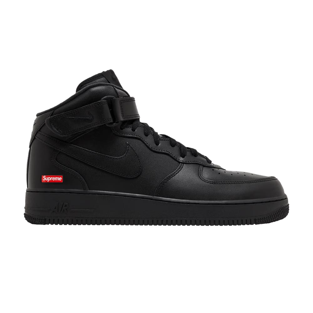 Supreme x Air Force 1 Mid Box Logo - Triple Black
