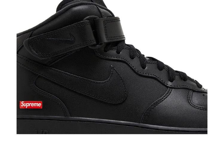 Supreme x Air Force 1 Mid Box Logo - Triple Black