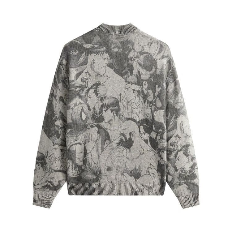 Kith x Marvel vs. Capcom Super Heroes Crewneck Sweater Light Heather Grey