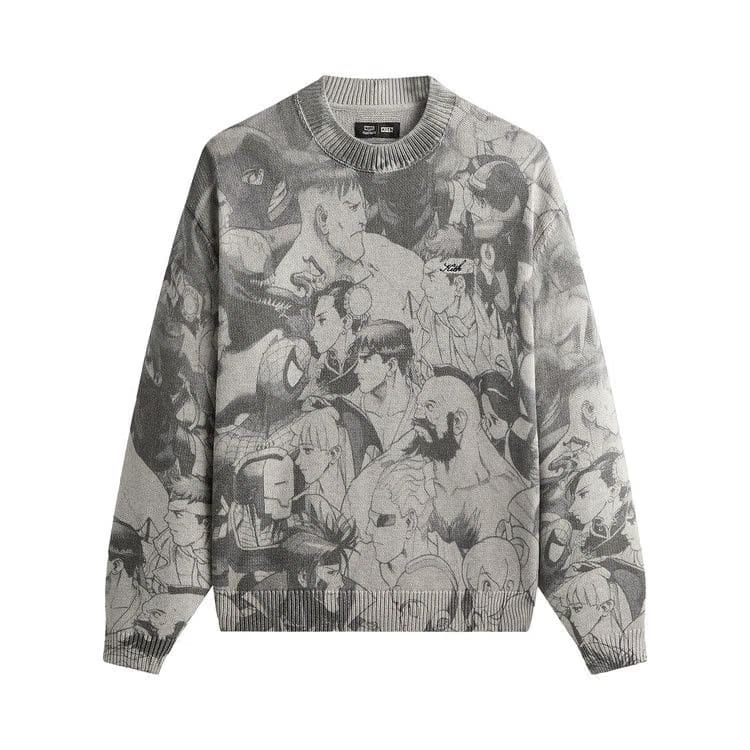 Kith x Marvel vs. Capcom Super Heroes Crewneck Sweater Light Heather Grey