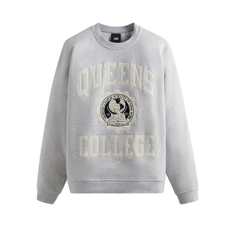 Kith x Russell Athletic For CUNY Queens College Crewneck Light Heather Grey