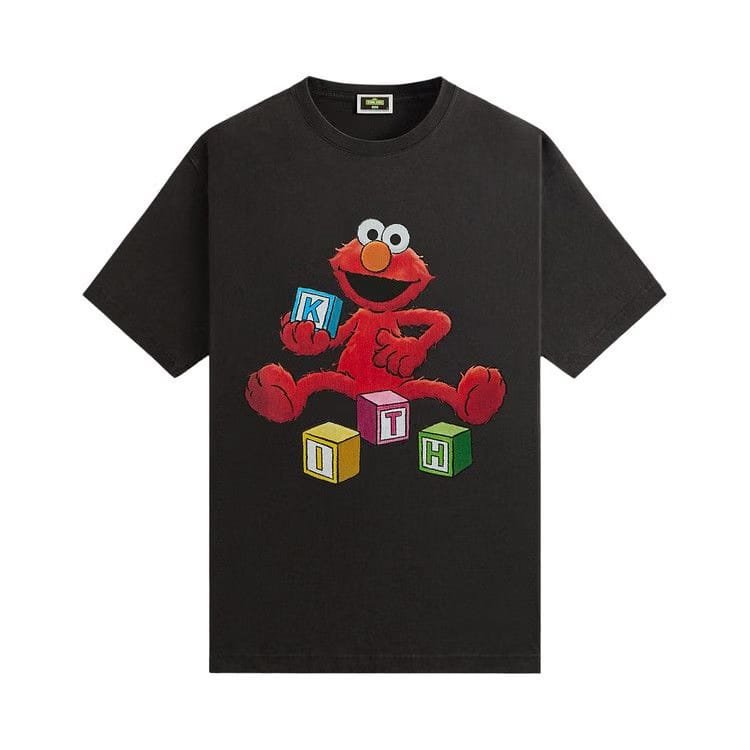 Kith x Sesame Street Alphabet Vintage T-Shirt Black