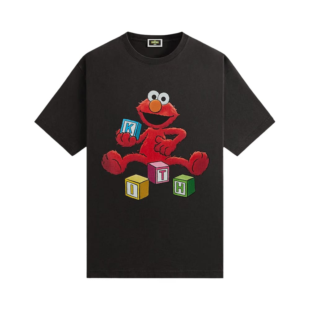 Kith x Sesame Street Alphabet Vintage T-Shirt Black