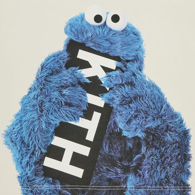 Kith x Sesame Street Cookie Monster T-Shirt Chalk