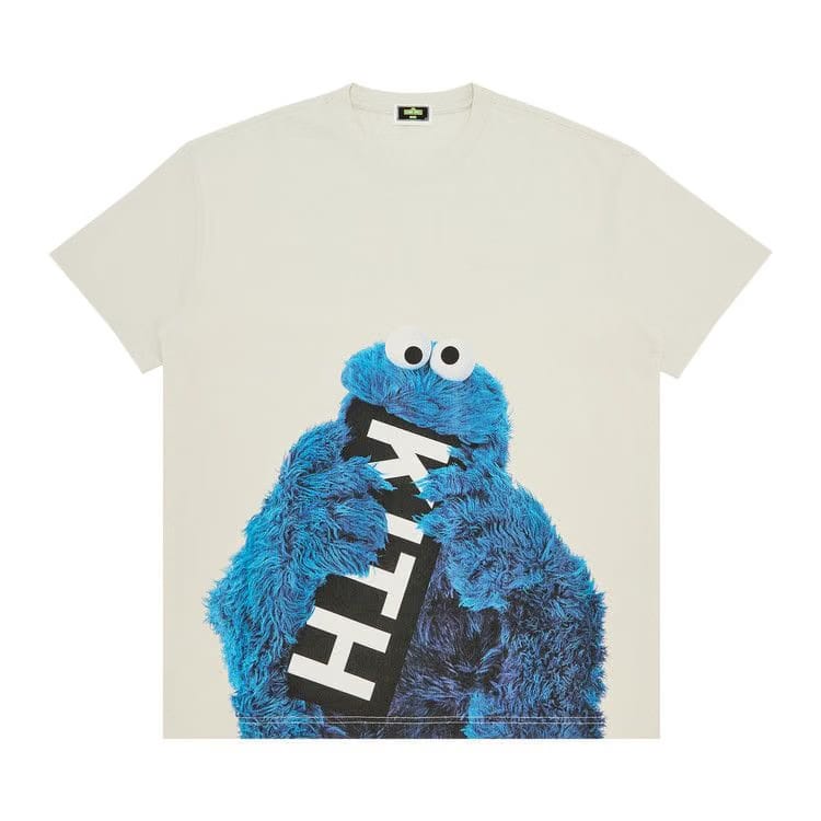 Kith x Sesame Street Cookie Monster T-Shirt Chalk