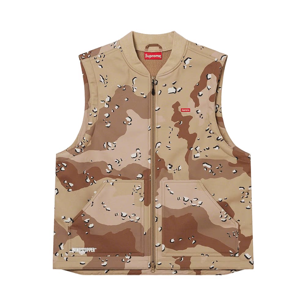 Supreme x WINDSTOPPER Work Vest Chocolate Chip Camo