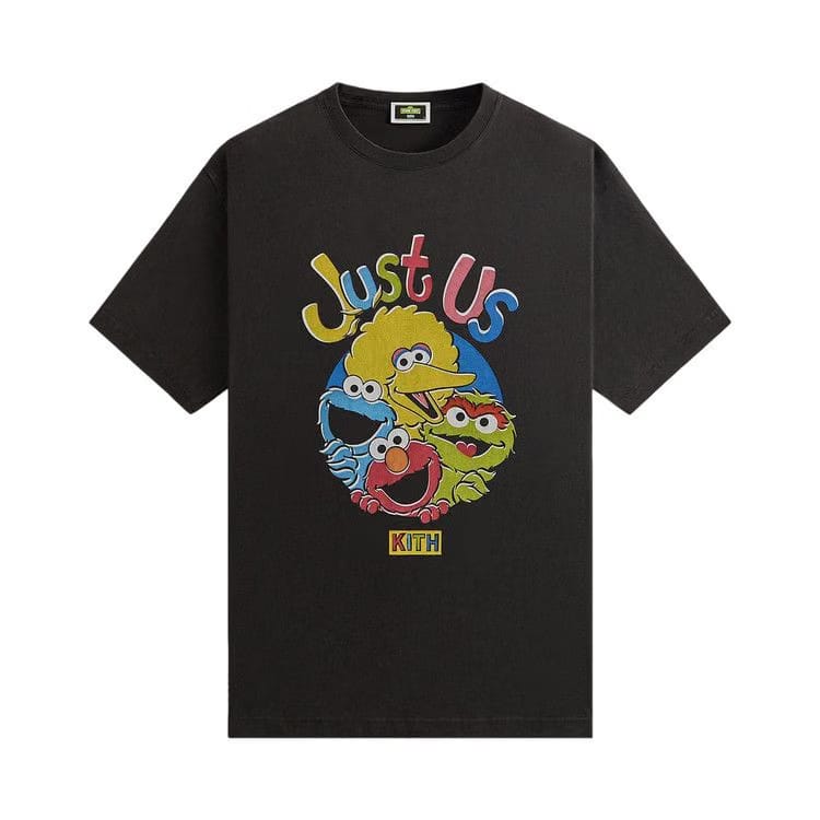 Kith x Sesame Street Just Us Vintage T-Shirt Black