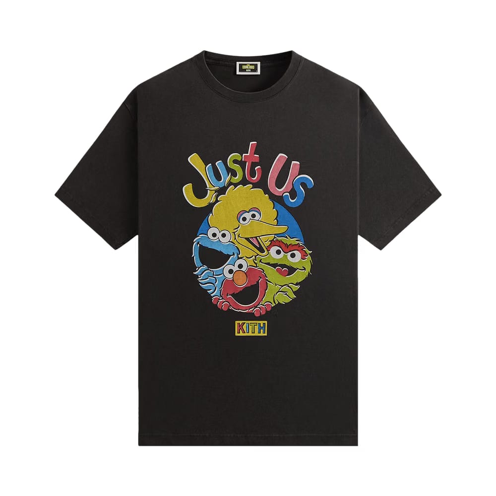 Kith x Sesame Street Just Us Vintage T-Shirt Black