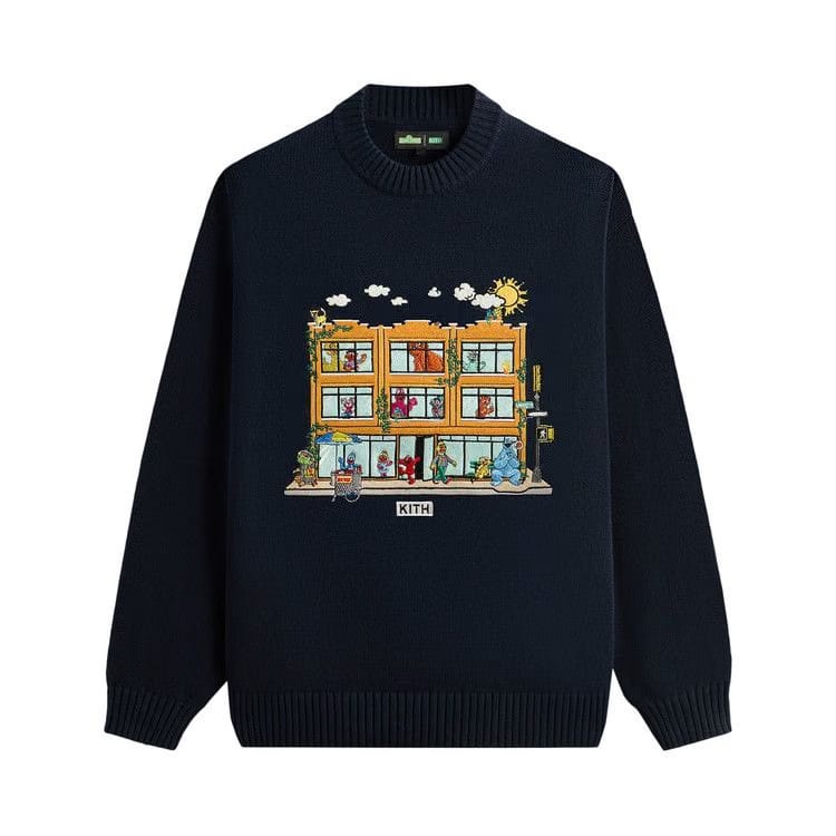 Kith x Sesame Street Lafayette Crewneck Sweater Nocturnal
