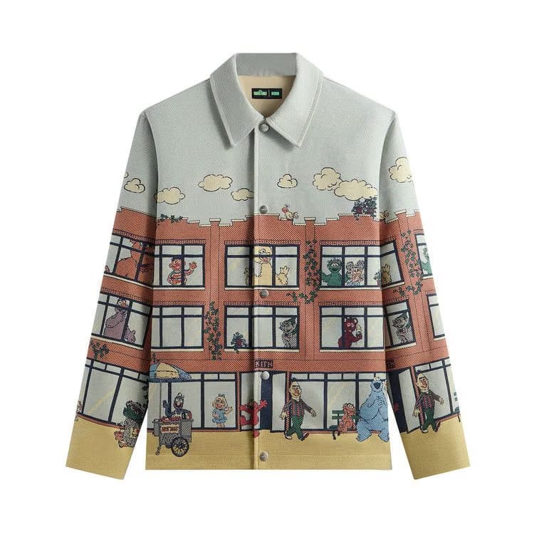 Kith x Sesame Street Lafayette St Tapestry Jacket Powder