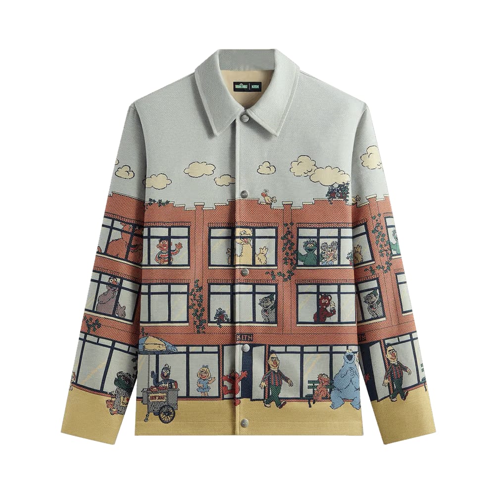 Kith x Sesame Street Lafayette St Tapestry Jacket Powder
