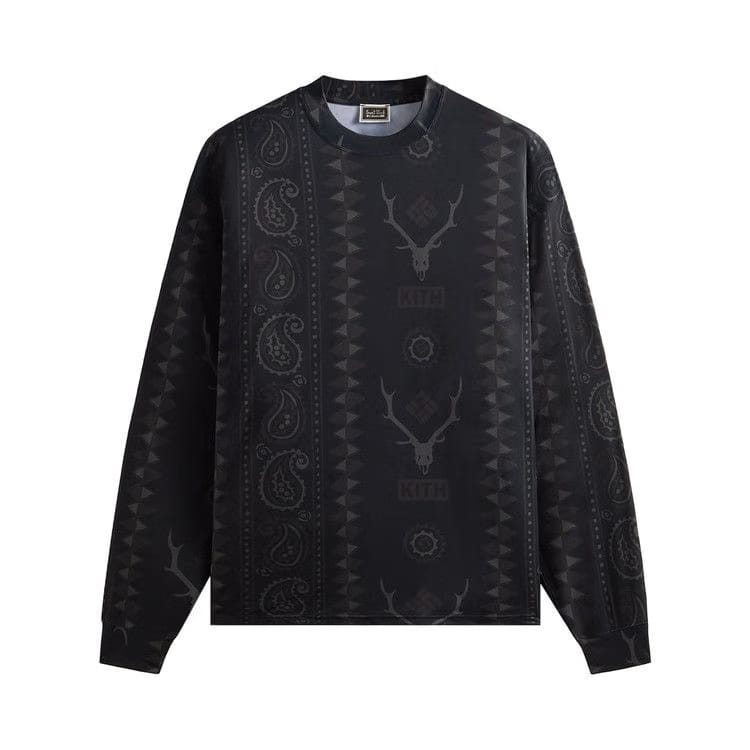 Kith x South2 West8 For Columbia Paisley Stripe Terminal Tackle Long-Sleeve Black