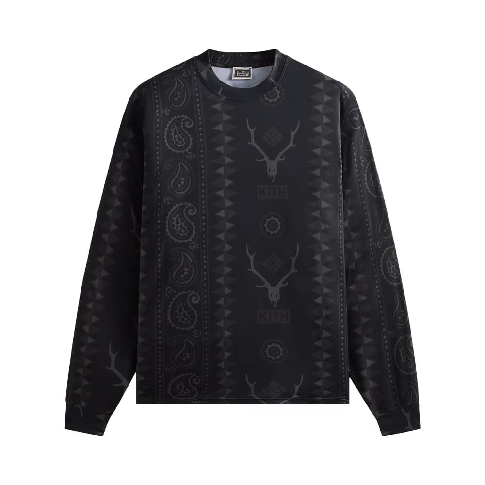 Kith x South2 West8 For Columbia Paisley Stripe Terminal Tackle Long-Sleeve Black