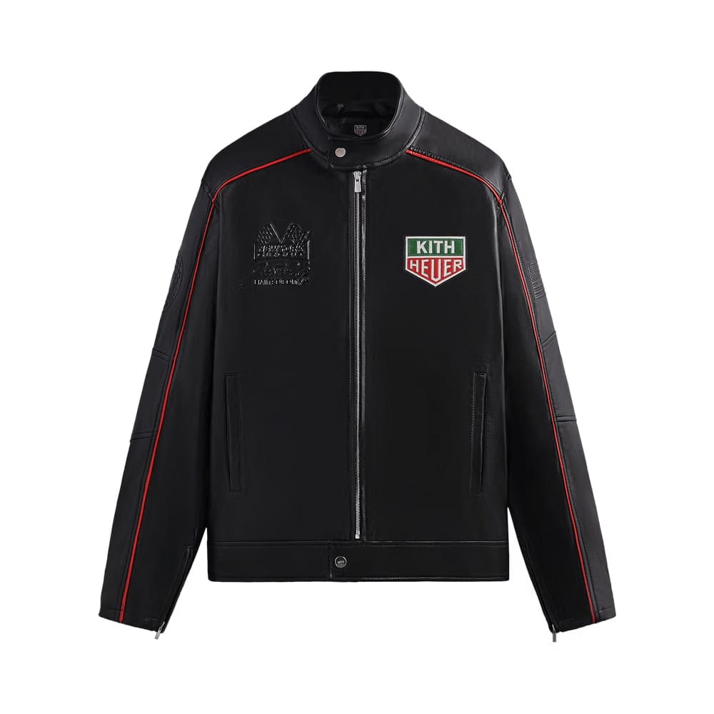 Kith x TAG Heuer Formula Leather Racing Jacket Black