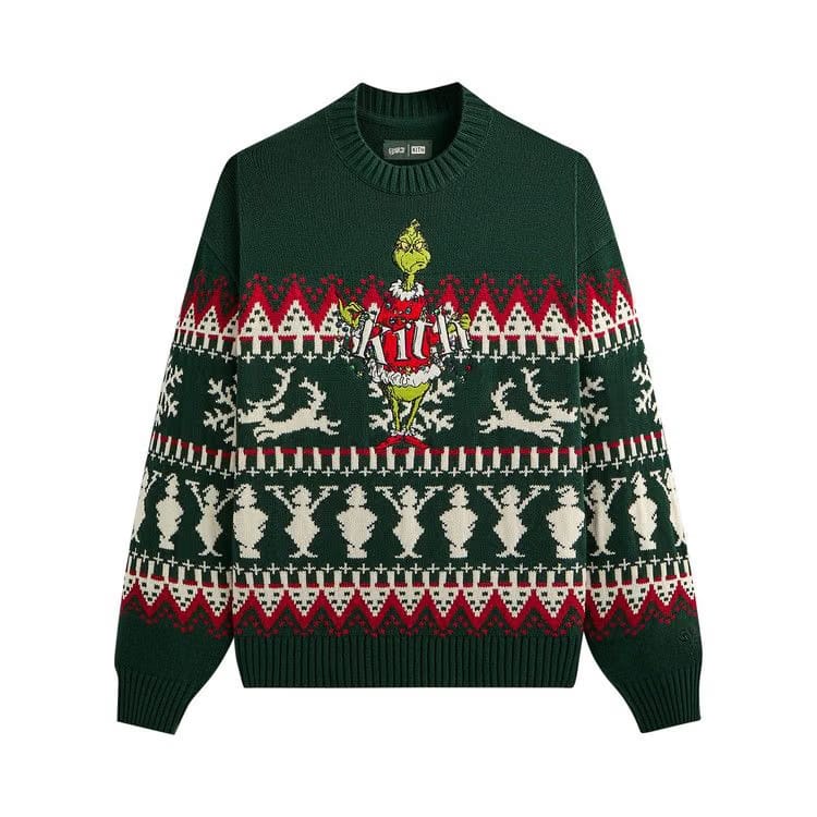 Kith x The Grinch Fair Isle Lewis Crewneck Sweater Stadium