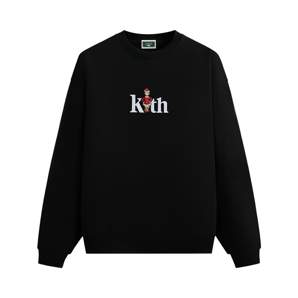Kith x The Grinch Serif Nelson Crewneck Black Beauty