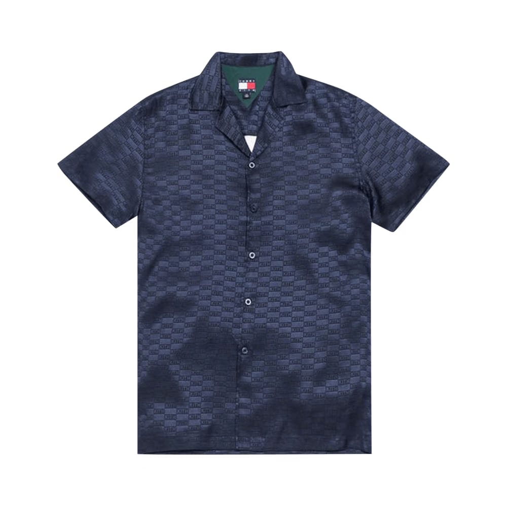 Kith x Tommy Hilfiger Satin Camp Shirt Navy